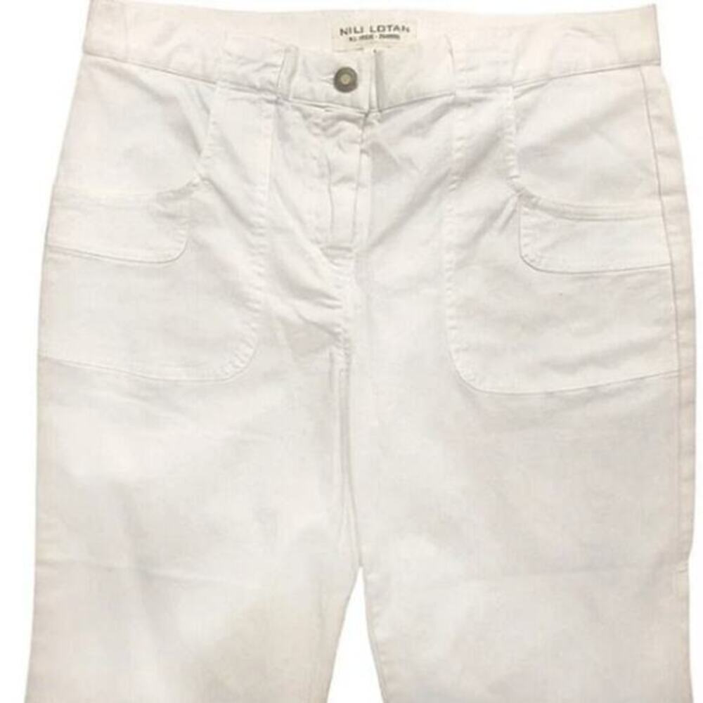Nili Lotan NWT Oakland Wide-Leg Stretch Twill Pant in Eggshell Women's Size 6 - Picture 6 of 10